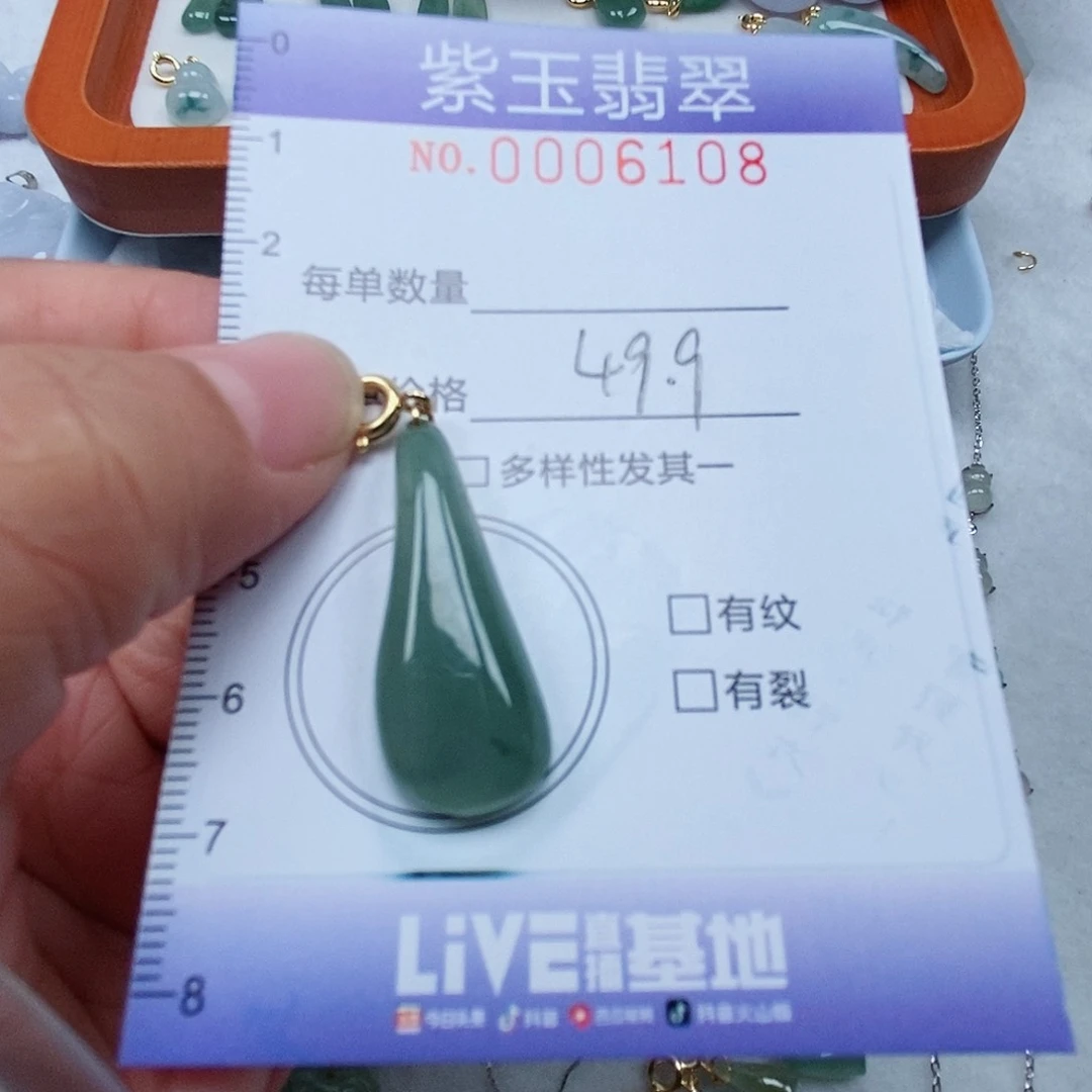 颈饰未镶嵌翡翠冰透随行