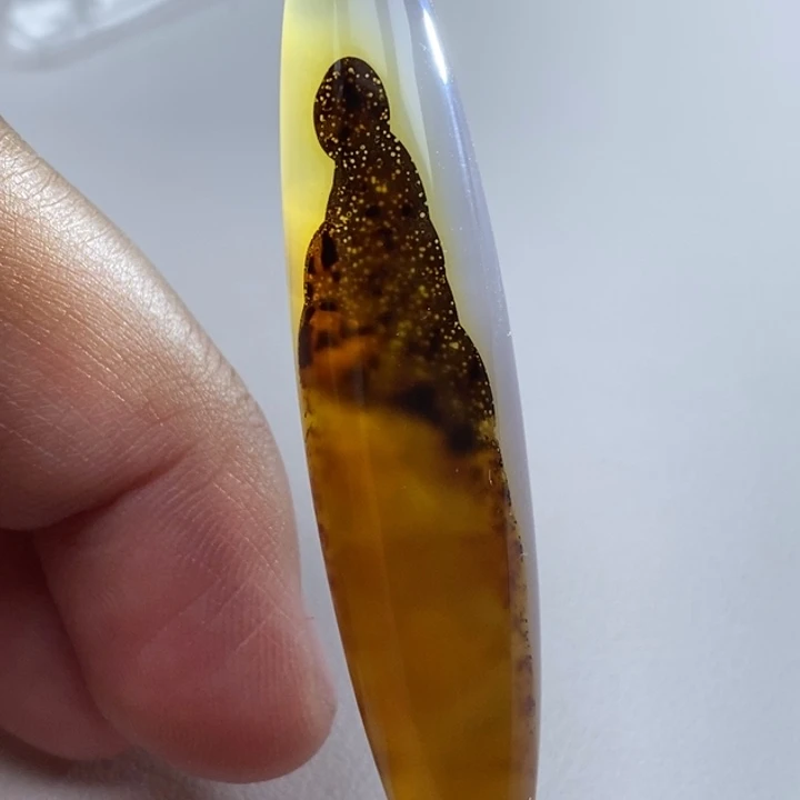 玛瑙/玉髓吊坠未镶嵌心**旧