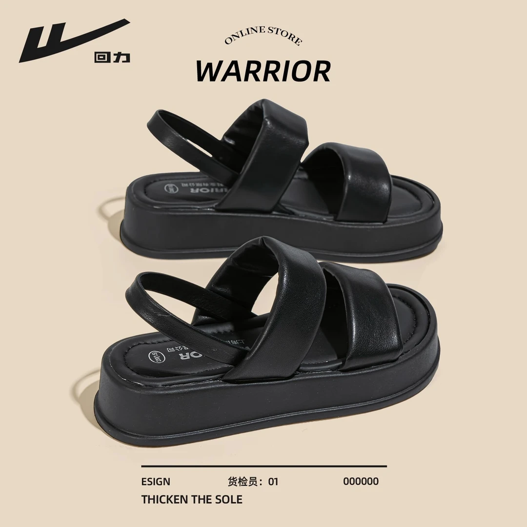 回力厚底凉鞋女款2025新款夏季外穿踩屎感休闲罗马拖鞋软底沙滩鞋