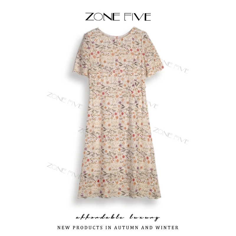 碎花2025时尚新款夏季宽松收腰中长款减龄洋气连衣裙裙子