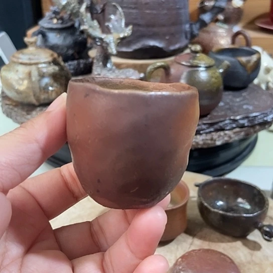 杯闻香杯 柴烧裸烧手作品