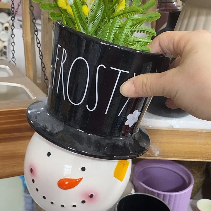 陶摆件陶盆有孔 瑕疵介意勿拍