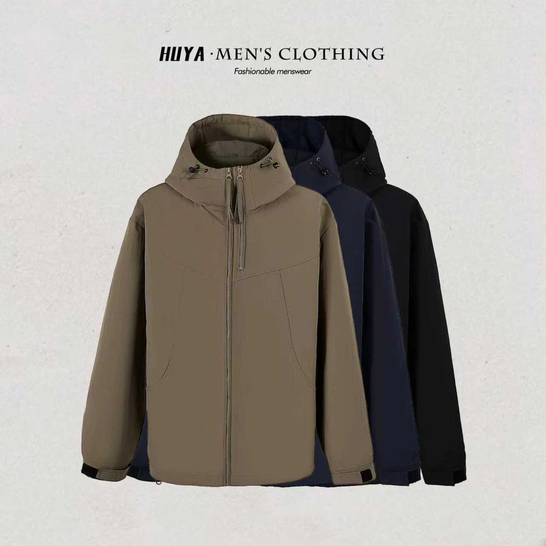 【老王专属】外套男2025冬爆款户外软壳机能感防风连帽棉服 H9902-1