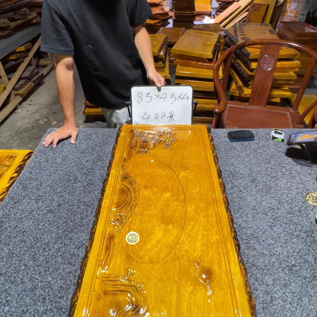 食***商实木家具根雕茶盘