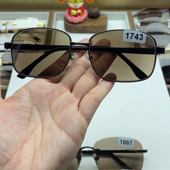 茶水晶全框眼镜 1743