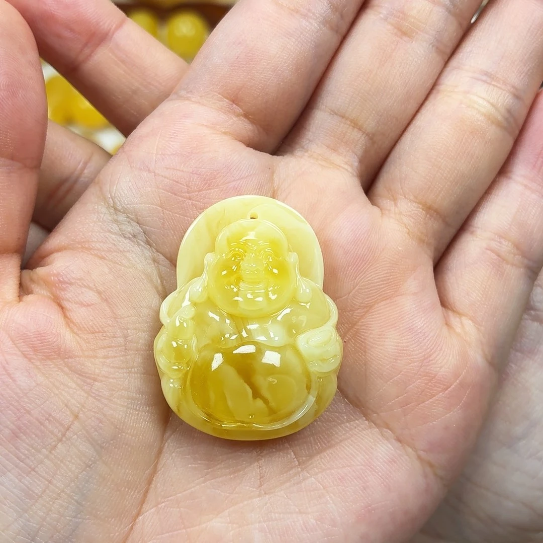 未镶嵌颈饰蜜蜡俄料妖花佛公