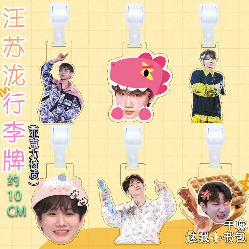 汪苏泷周边亚克力行李箱挂牌书包挂牌趣味礼品来货定制ins
