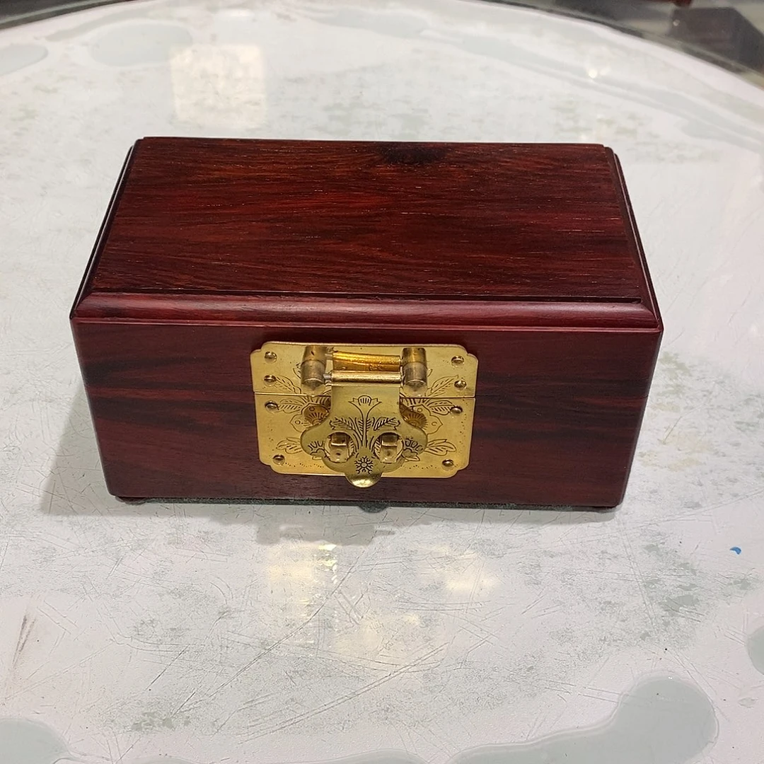 檀香紫檀（小叶紫檀）独板首饰盒13.8/8/6.5