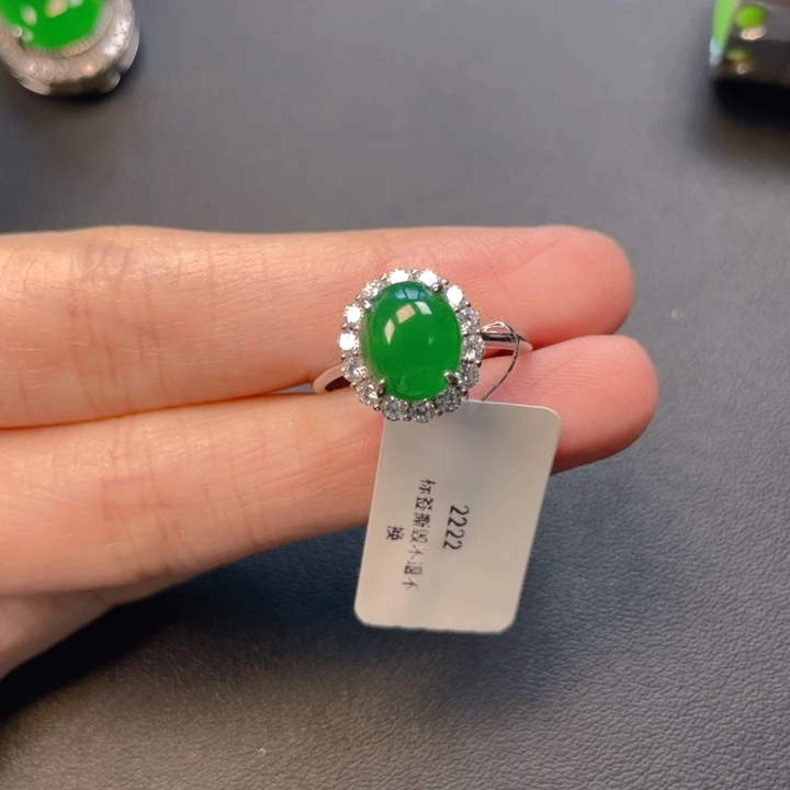 翡翠银S925镶嵌吊坠(不含链)