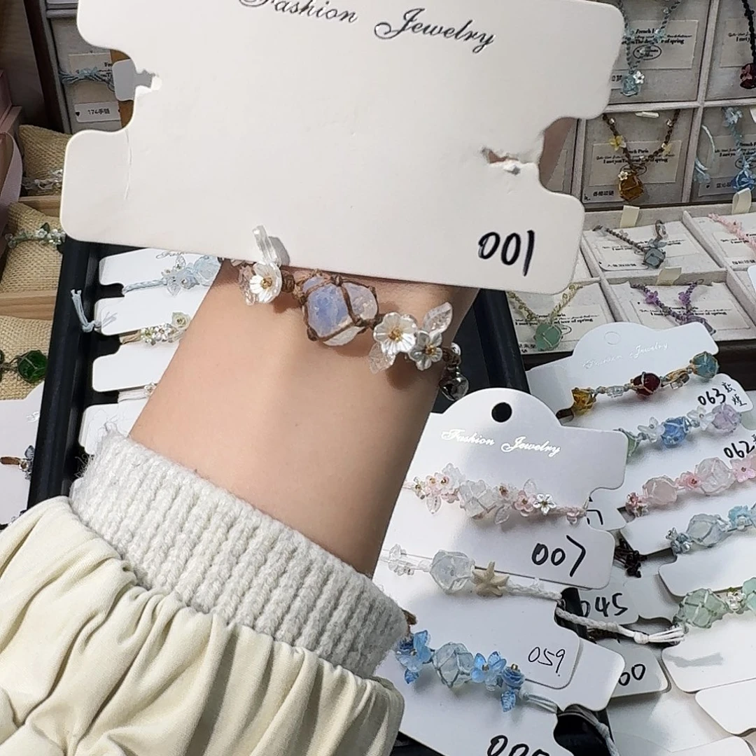 石英石纯铜手绳001