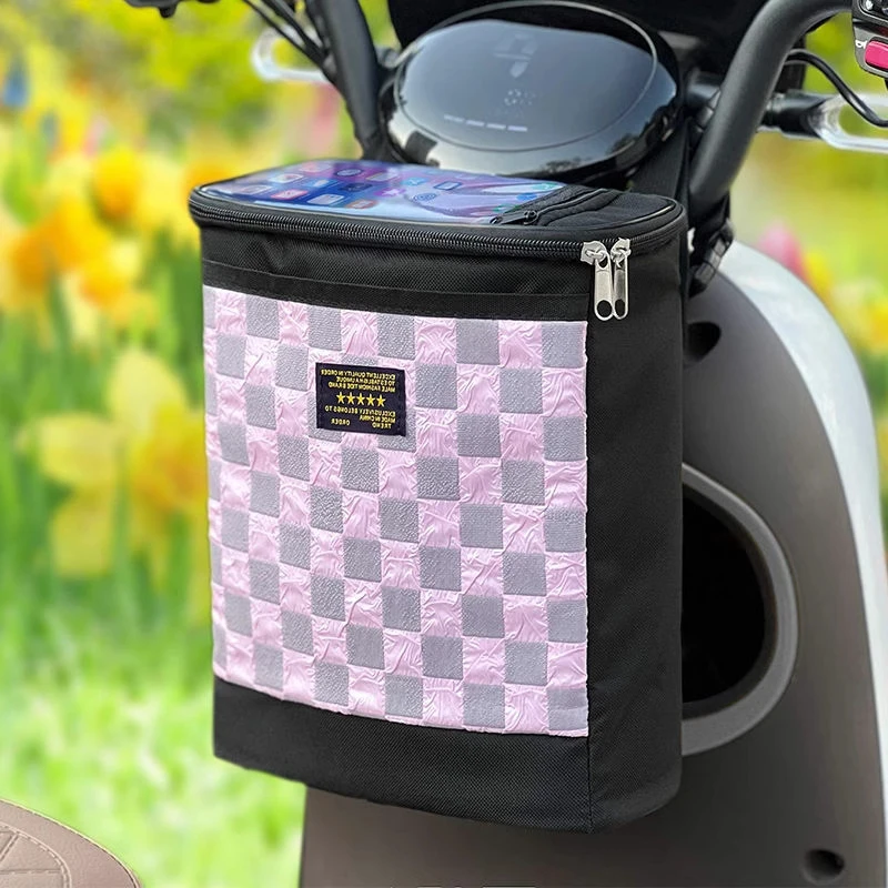 摩托车前置物袋电动车挂包大容量防水电瓶车自行车前置挂包雨衣充
