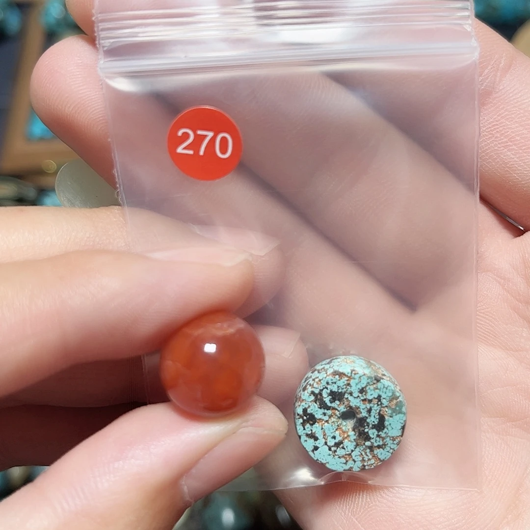寒***池玛瑙/玉髓未镶嵌圆珠桶珠老型手串！！