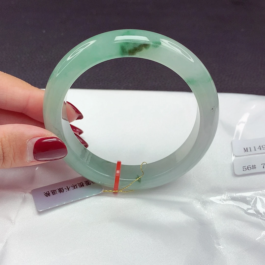 翡翠未镶嵌手镯56圈982