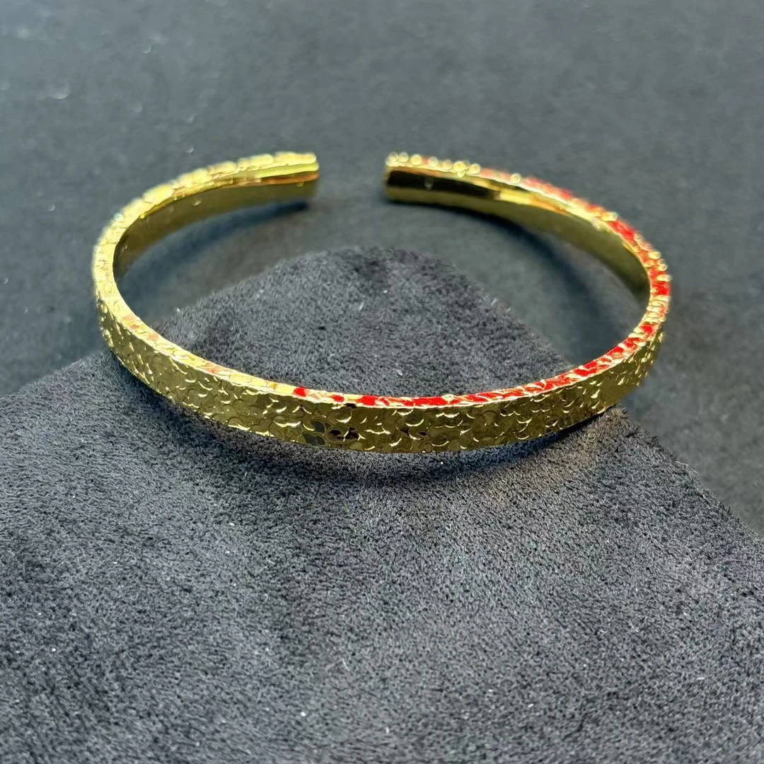 铜合金手镯 144中式厚装碎冰冰开口手镯AE1155(D)