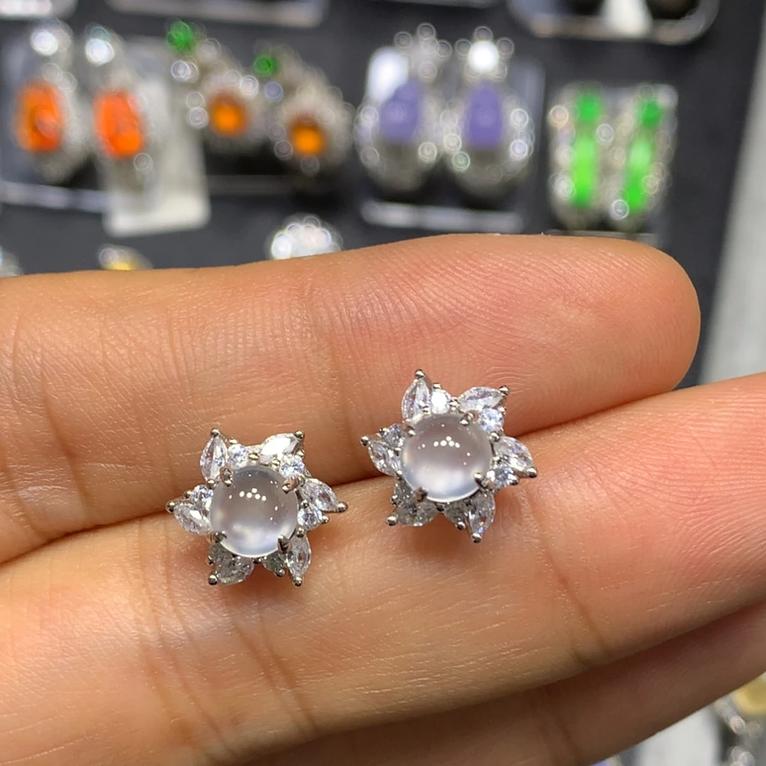 定制翡翠银S925镶嵌时尚买断不退