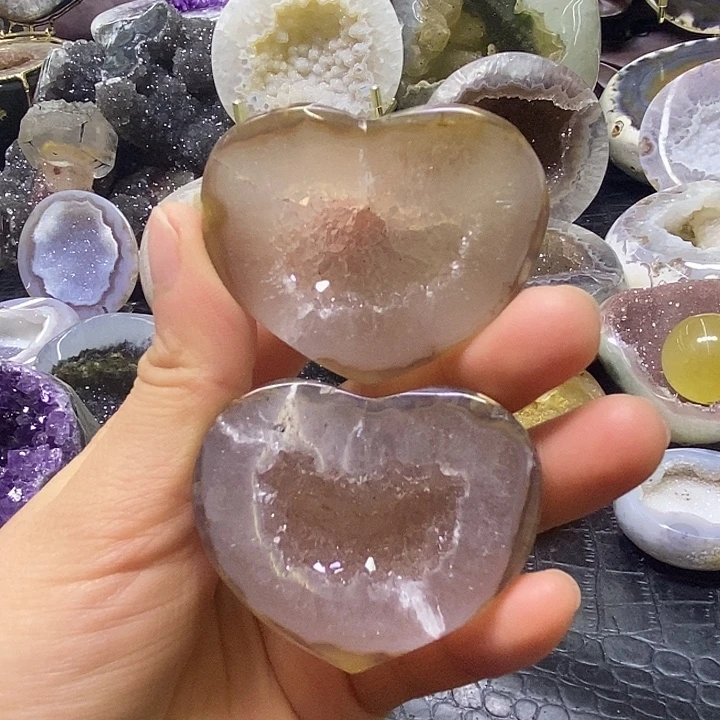 珠宝半成品未镶嵌水晶爱心盆