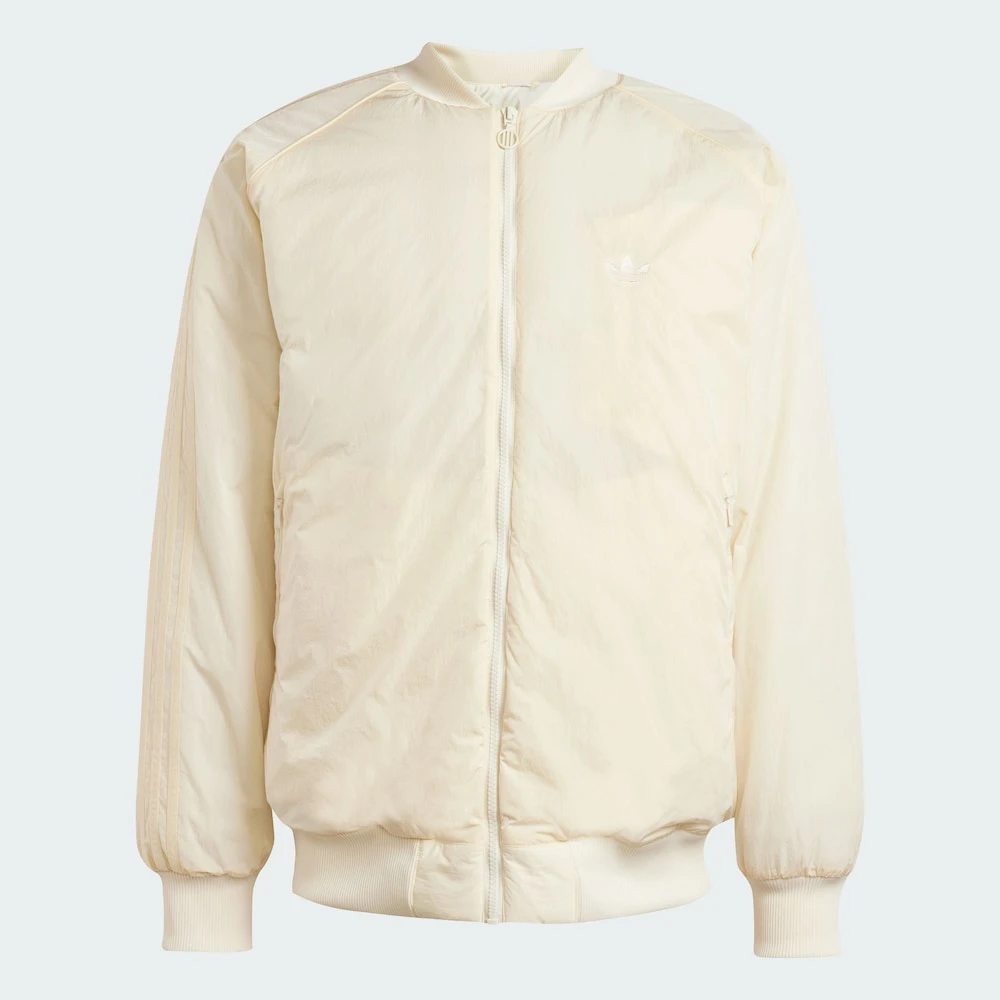 【滔搏联动】adidas阿迪达斯秋冬三叶草保暖奶油白飞行员棉服JC8868