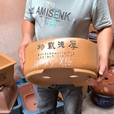 紫砂花盆手工艺品