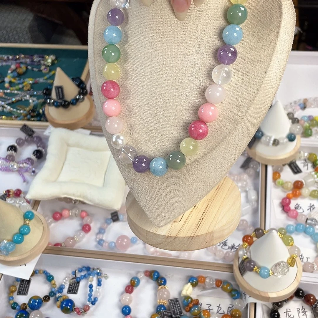 水晶手链银S925镀金镶嵌