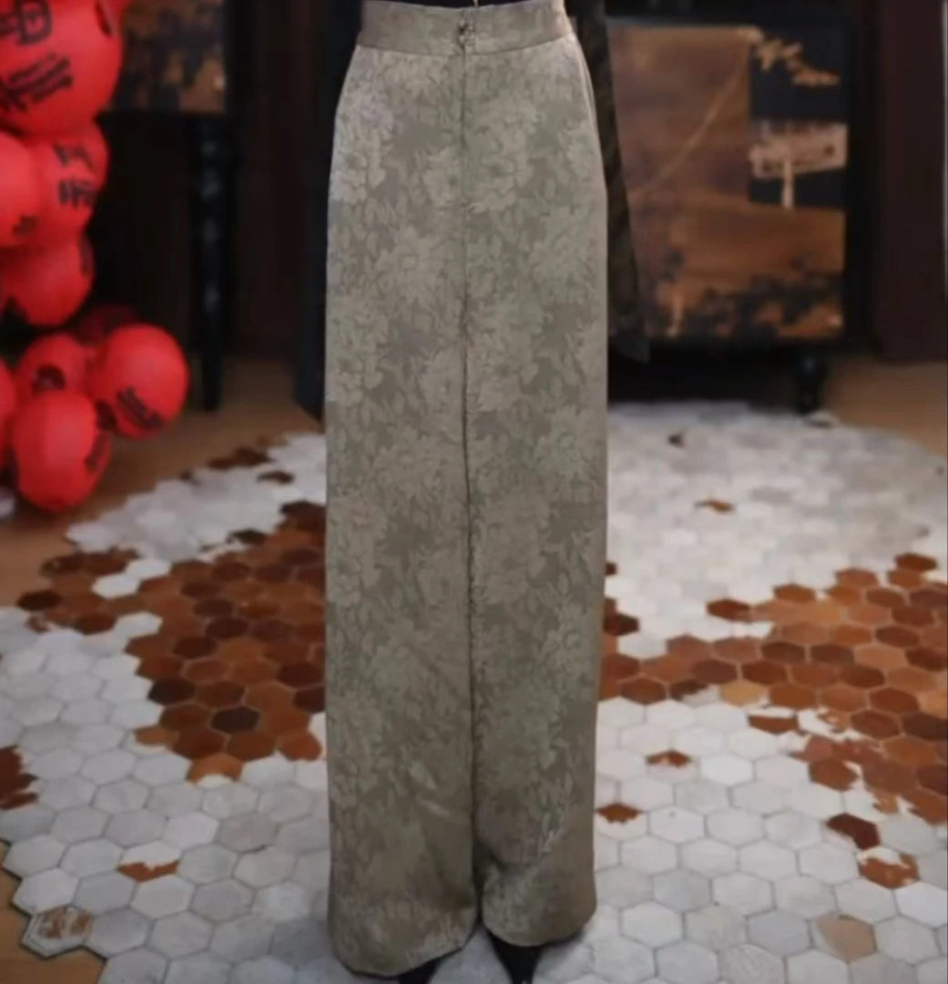 【景姝】新中式松紧腰春夏季百搭宽松复古休闲裤子中式女士春季气质