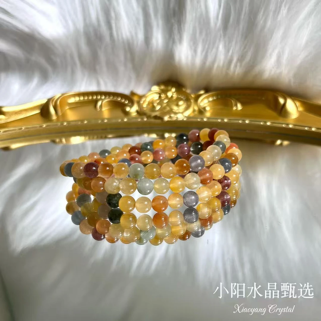 天然高品质兔毛多圈发晶手串- A298多样性发其一