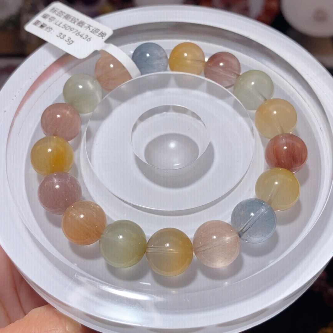 未镶嵌水晶手链F彩兔毛11