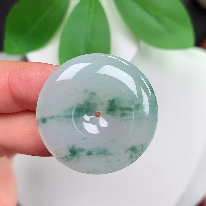 颈饰未镶嵌翡翠平安扣 29.9x5.2mm