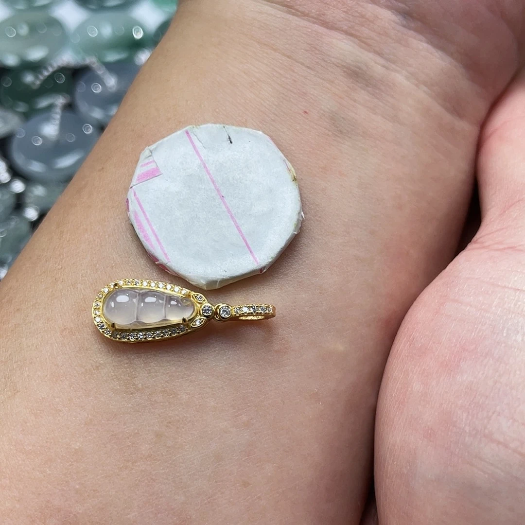 翡翠银S925镶嵌颈饰