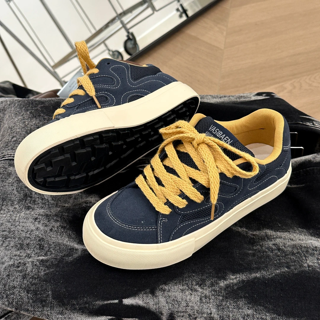 2025新款爆款开车男鞋秋季小众厚底运动鞋百搭复古美式休闲鞋子男