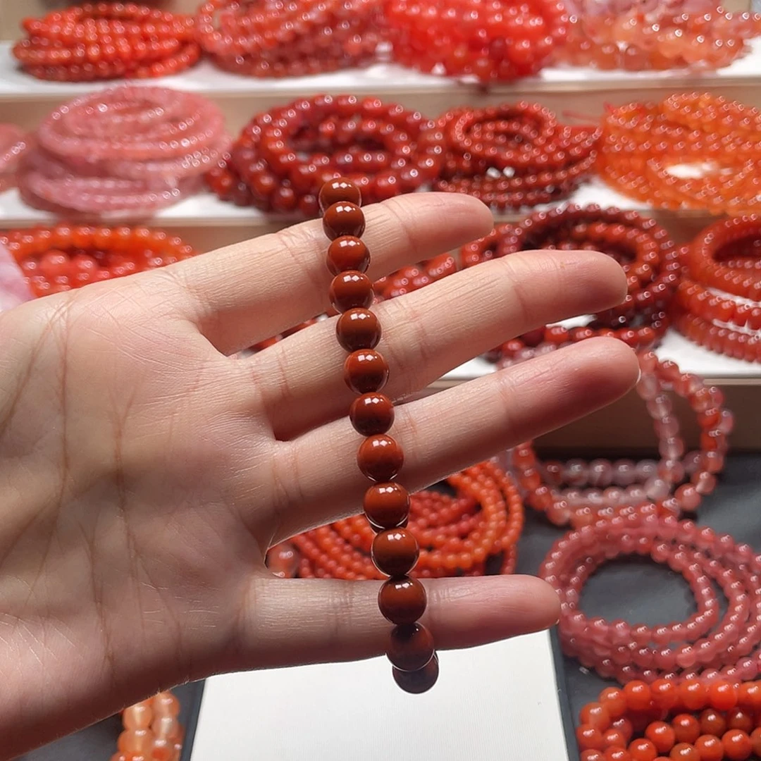 查***人南红玛瑙未镶嵌手链