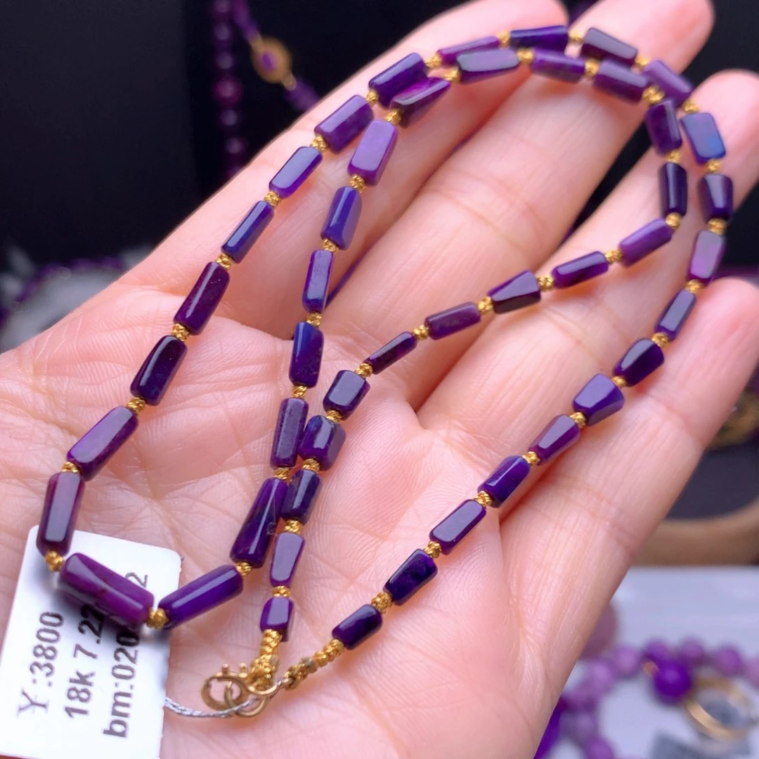 苏纪石（舒俱来）18K金镶嵌项链