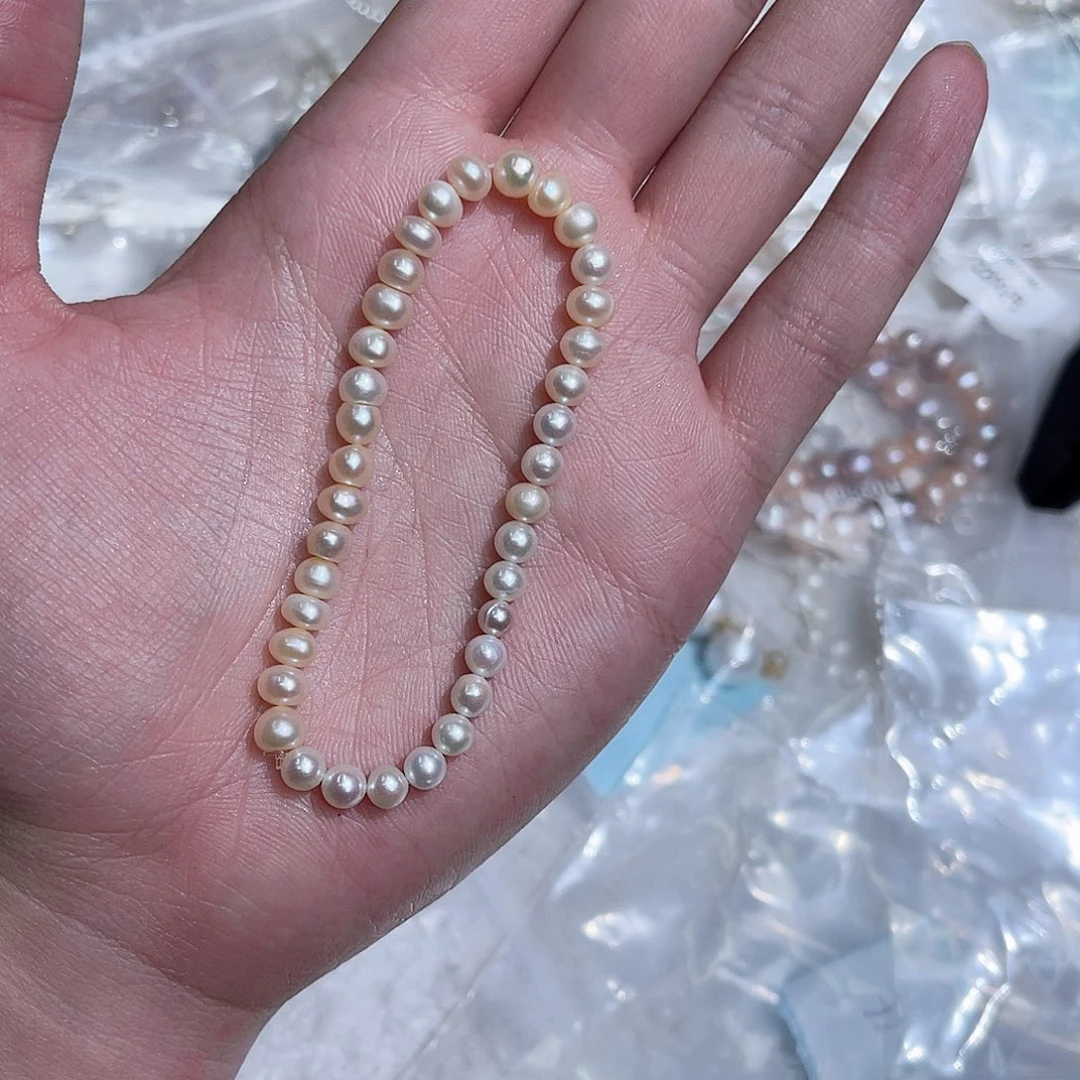美***颜天然珍珠银S925镶嵌淡水珍珠