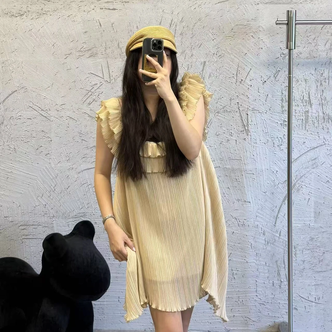 《夏季清仓福利》褶褶连衣裙大码女装显瘦显高气质穿搭宽松舒适百搭