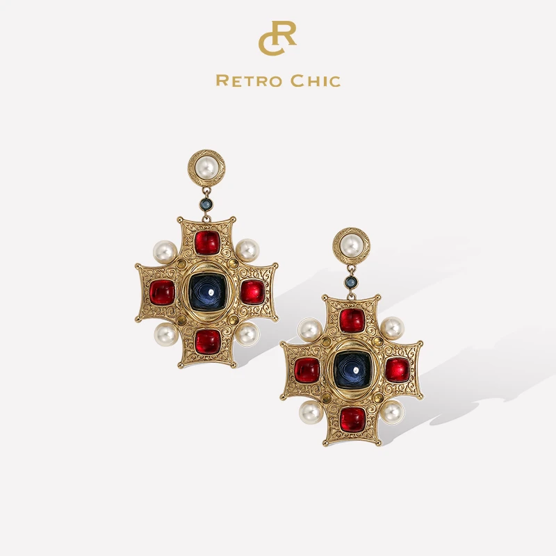 铜合金耳饰 RC RETRO CHIC 意大利复古时尚首饰 国王耳环