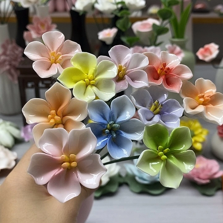 陶瓷陶瓷材料10朵樱花