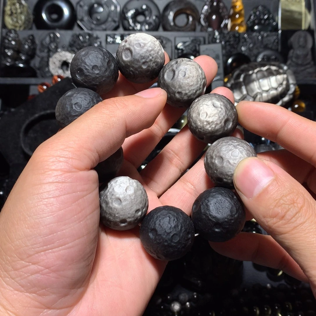 九***森黑曜岩未镶嵌珠宝奇石