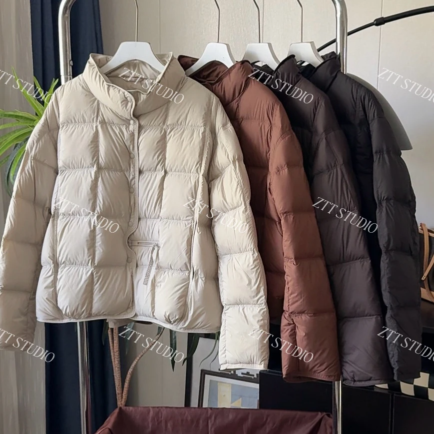 【ZTT】90绒立领泡芙羽绒服女冬季保暖宽松百搭时尚休闲外套