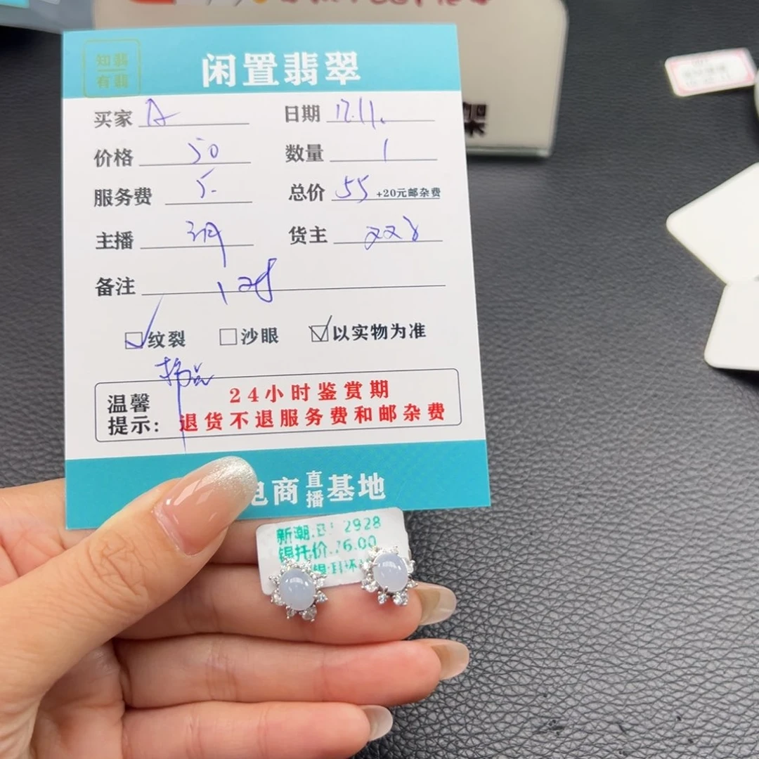 未镶嵌翡翠耳饰A*