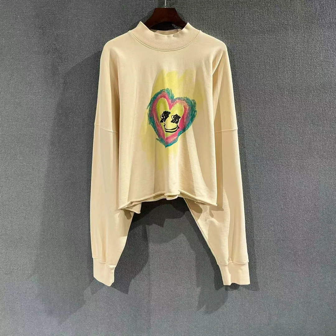 未使用 WE11 DONE （pm）笑脸涂鸦短款卫衣 s码/5953