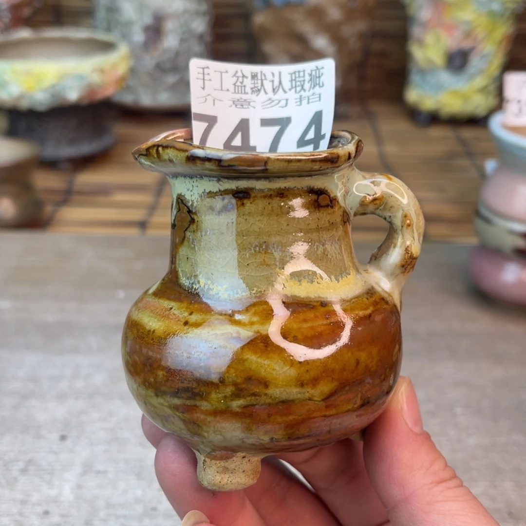 手工花盆默认瑕疵完美者勿拍