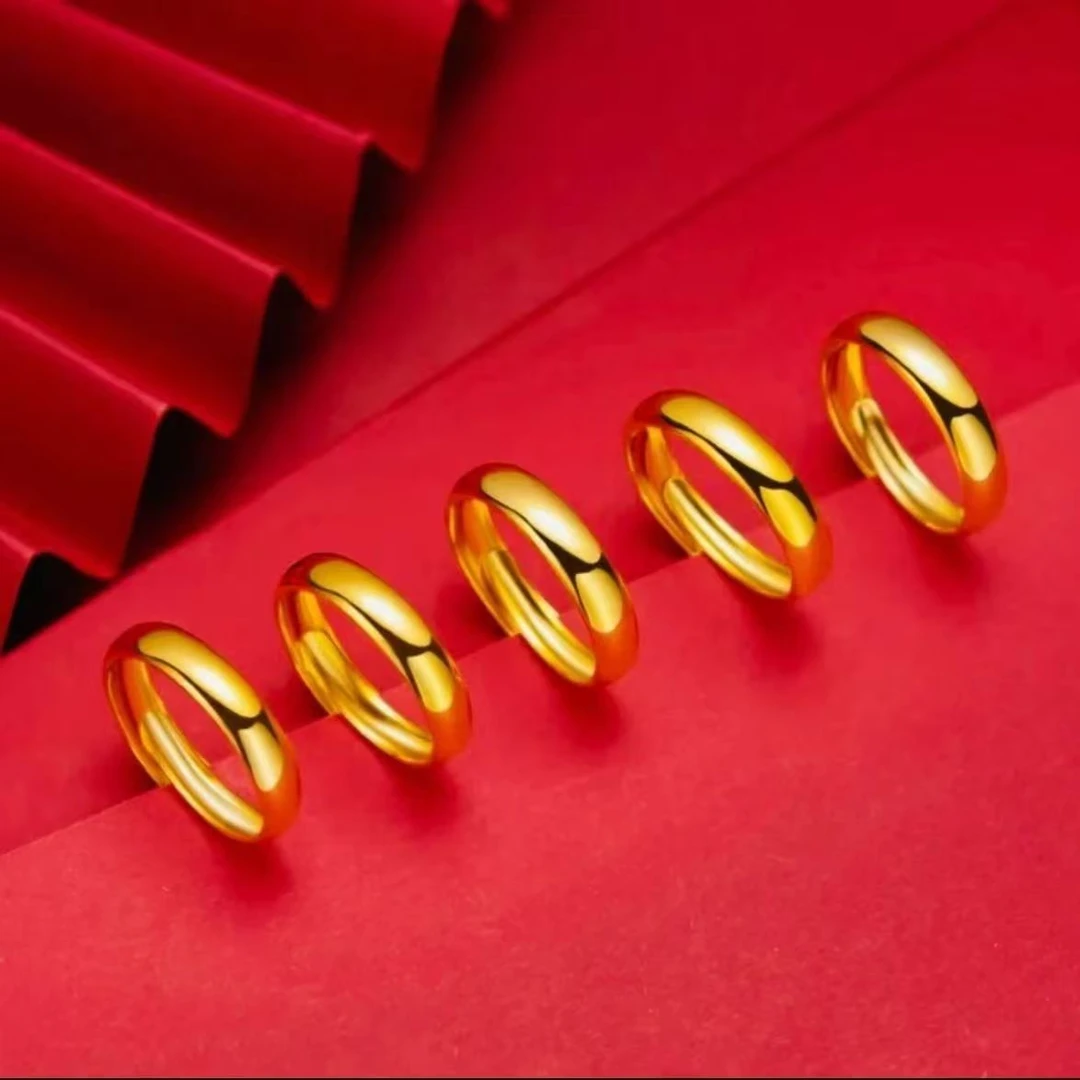 合金戒指 2025【素面小光面戒】新款情侣时尚气质百搭大气潮流精美