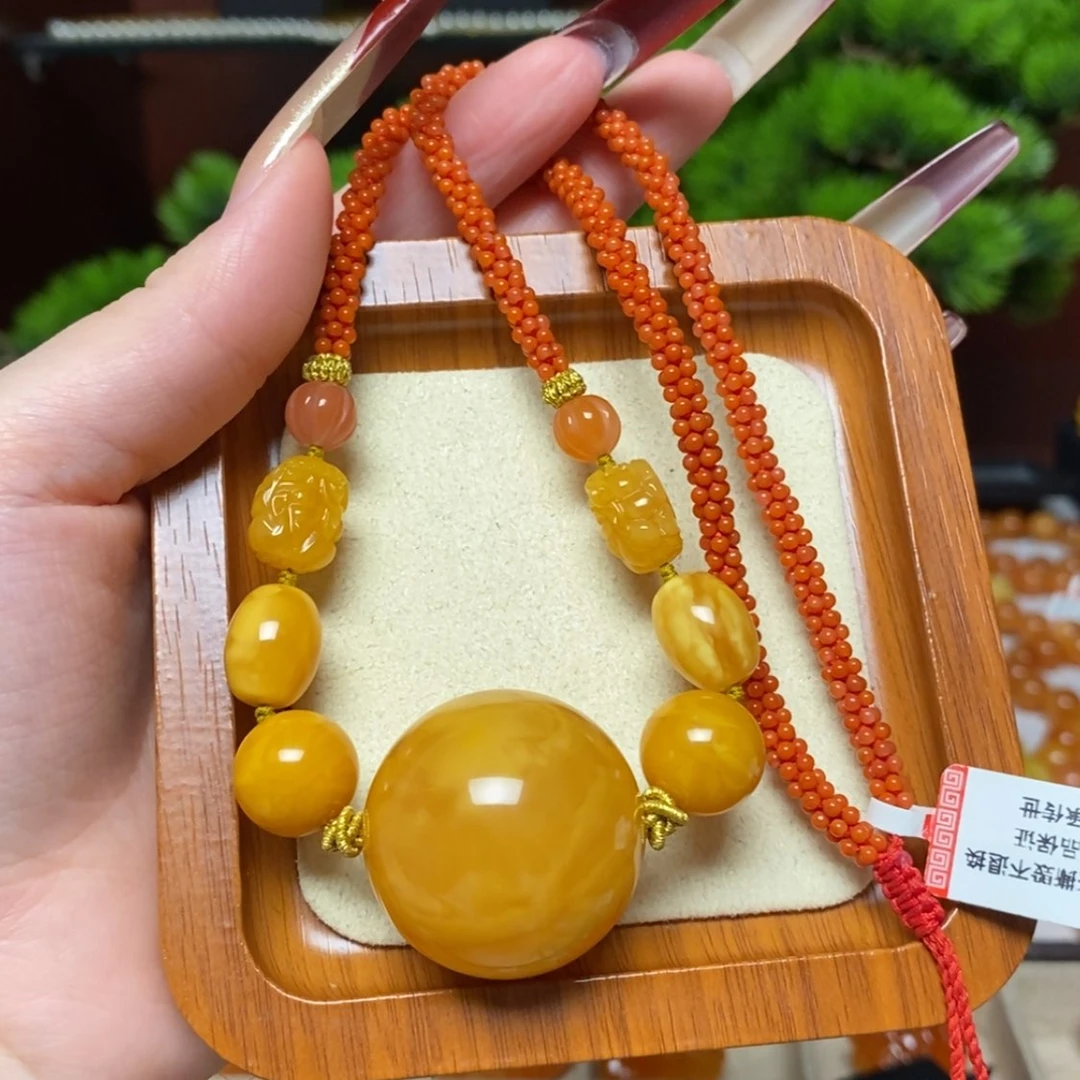 【闪购商品】蜜蜡颈饰未镶嵌项链