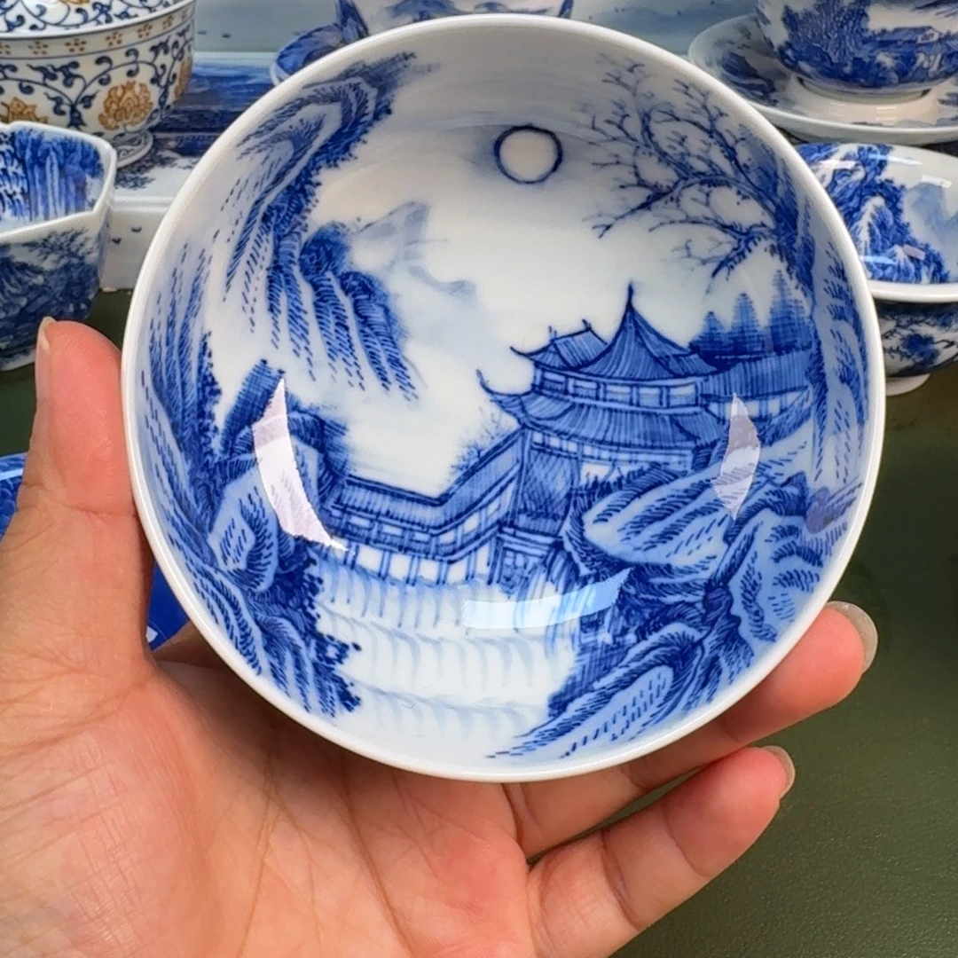 景德镇纯手绘茶具圆圆222
