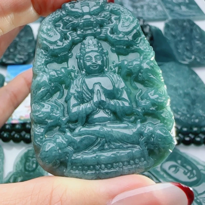 翡翠未镶嵌颈饰多样性发货天然A货翡翠
