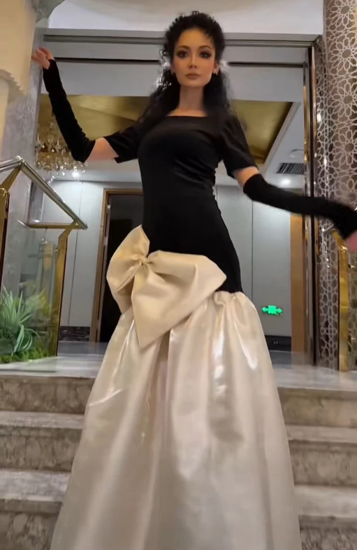 欧美修身蝴蝶女装礼服