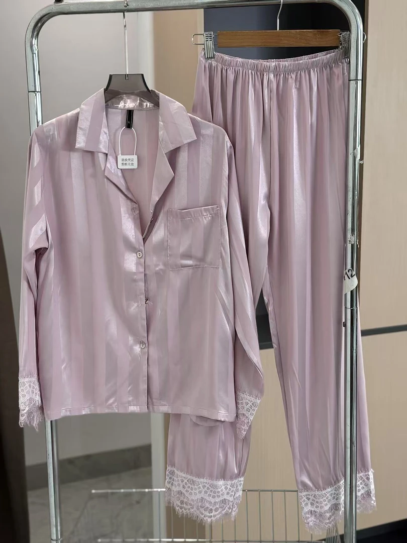 新品韩系蕾丝拼接睡衣套装006