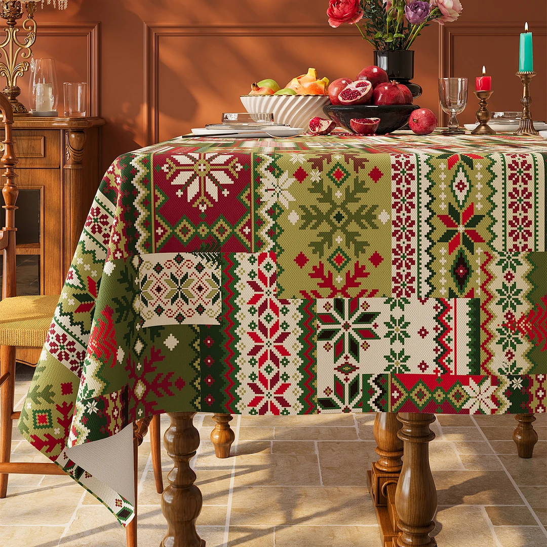 圣诞节主题装饰台布氛围感节日party感恩节轻奢高级感圣诞桌布