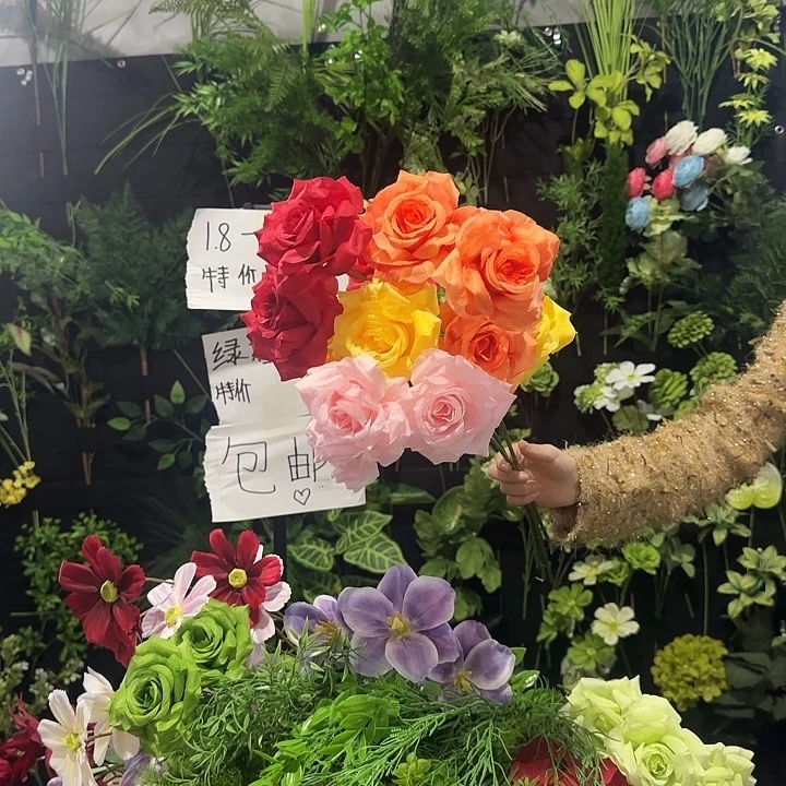 共40支 仿真特价玫瑰 4个色各10支