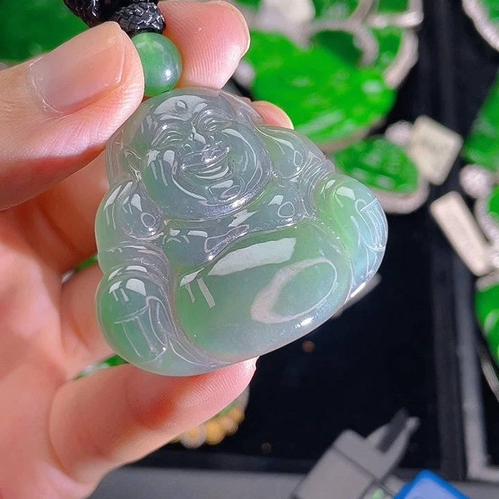 翡翠18K金镶嵌颈饰10