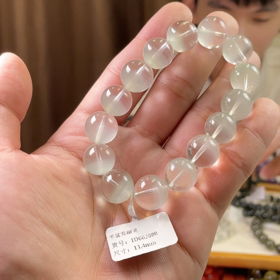 水晶手链未镶嵌s****-半盆青幽灵13.4mm